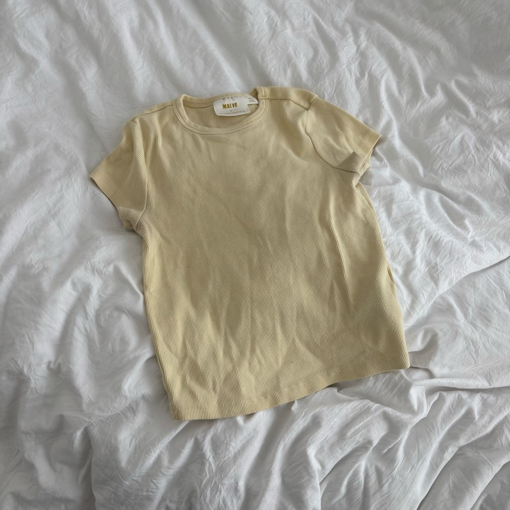 Anthropologie Maeve Blair Stretch Baby Tee Size Small